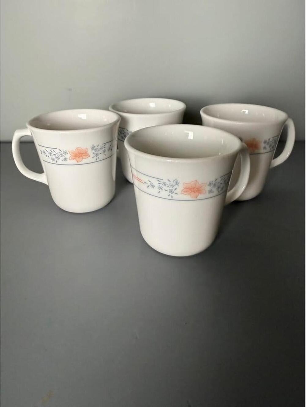 Vintage Corelle/Corning ware Mugs Set of 4 apricot grove pattern
